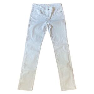 LEVI’S 712 white slim 67% cotton stretch mid rise medium waist summer size 28